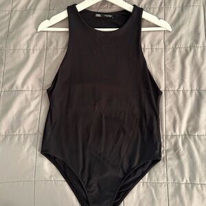 ZARA High Neck Bodysuit Black Size M